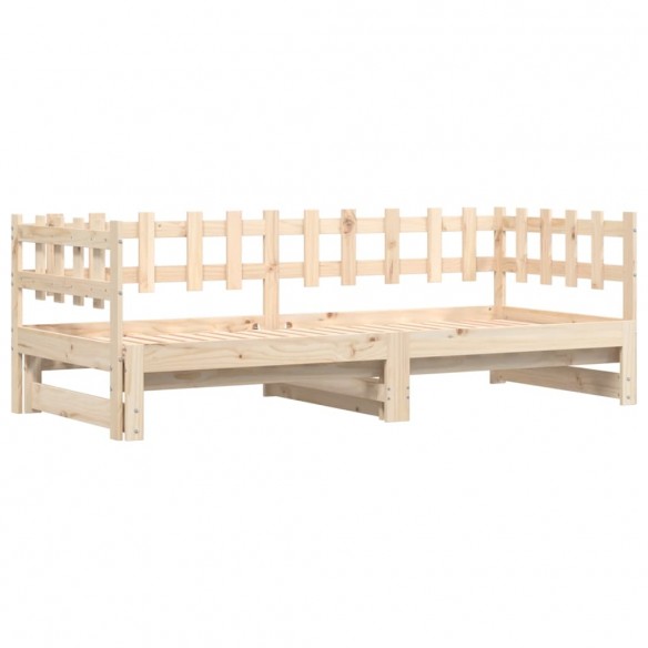 Lit coulissant 2x(90x190) cm Bois de pin massif