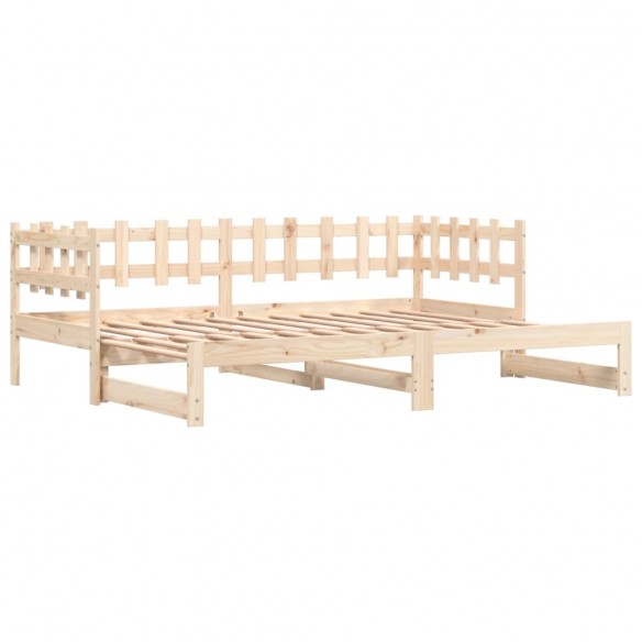 Lit coulissant 2x(80x200) cm Bois de pin massif