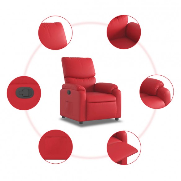 Fauteuil inclinable Rouge Similicuir