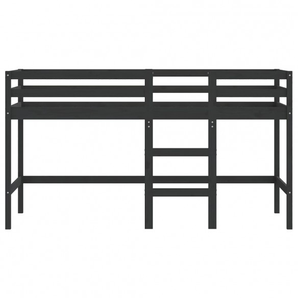 Lit mezzanine enfants échelle 90x190 cm bois pin massif