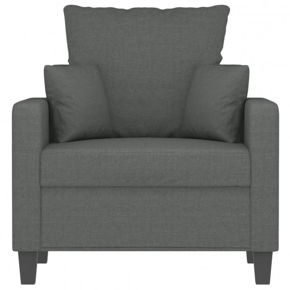 Fauteuil Gris foncé 60 cm Tissu