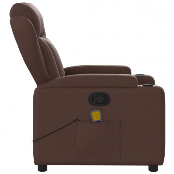 Fauteuil de massage inclinable Marron Similicuir