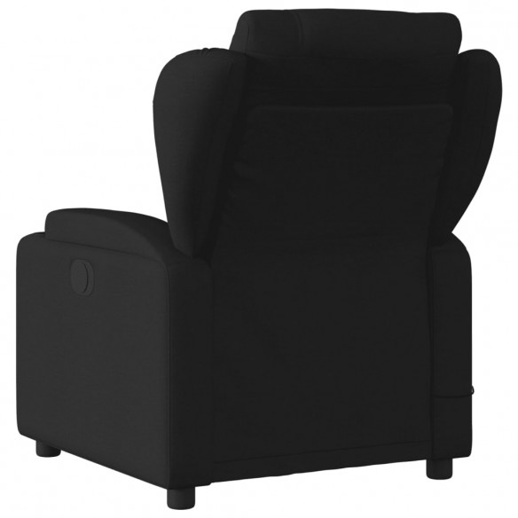 Fauteuil de massage inclinable Noir Tissu