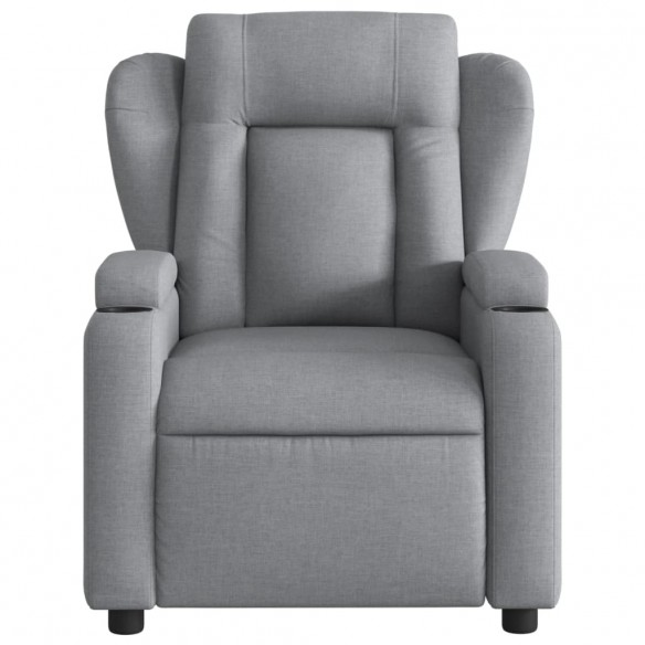 Fauteuil de massage inclinable Gris clair Tissu