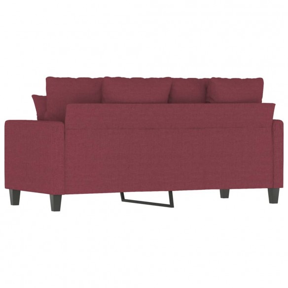 Canapé à 2 places Rouge bordeaux 140 cm Tissu