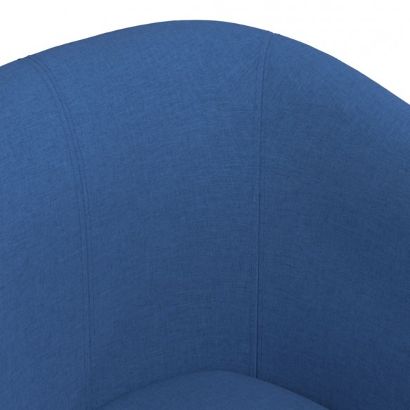 Fauteuil cabriolet avec repose-pied bleu tissu