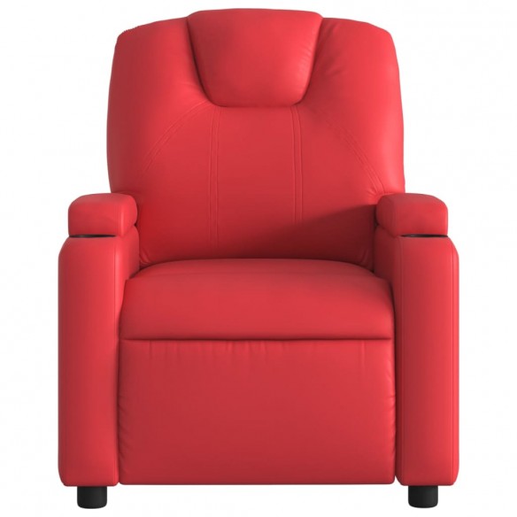 Fauteuil de massage inclinable rouge similicuir