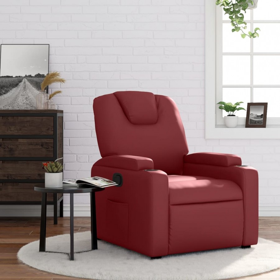 Fauteuil inclinable Rouge bordeaux Similicuir