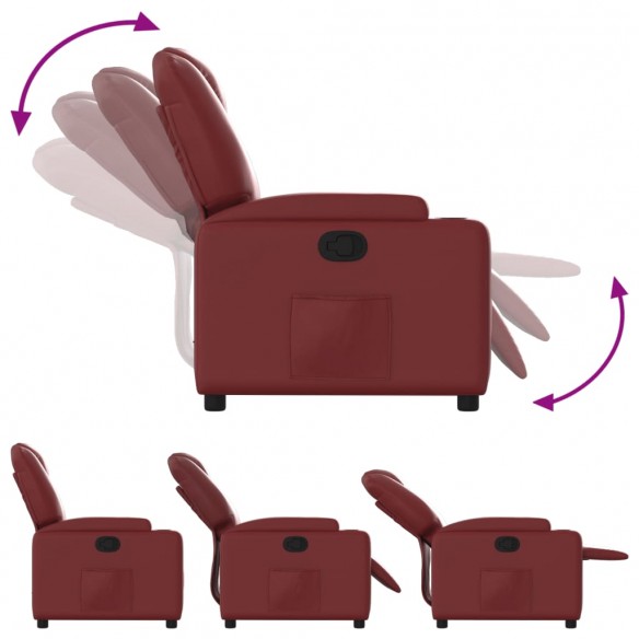 Fauteuil inclinable Rouge bordeaux Similicuir