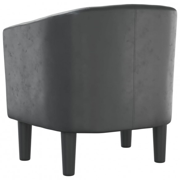 Fauteuil cabriolet gris similicuir