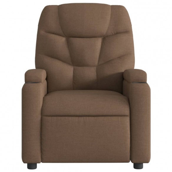 Fauteuil de massage inclinable Marron Tissu