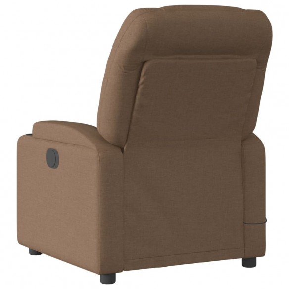 Fauteuil de massage inclinable Marron Tissu