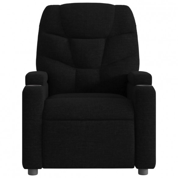 Fauteuil de massage inclinable Noir Tissu