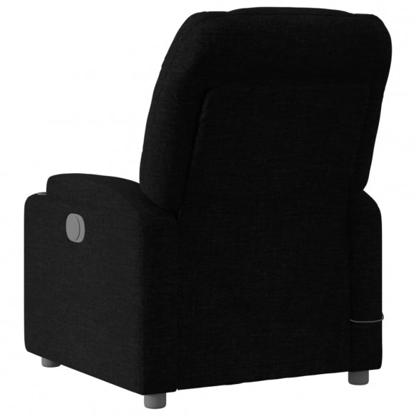 Fauteuil de massage inclinable Noir Tissu