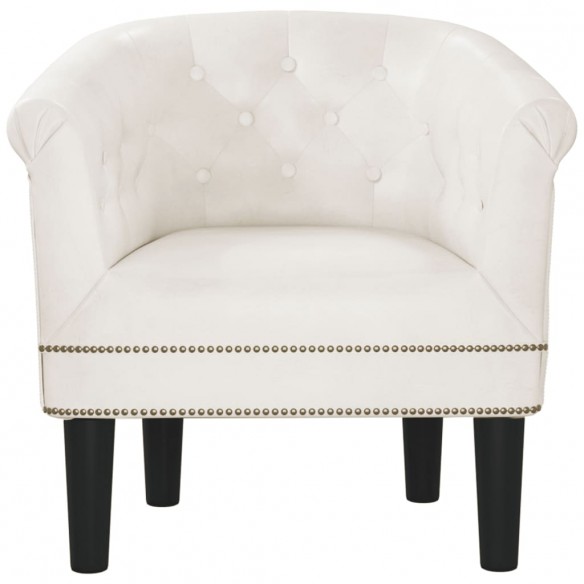 Fauteuil cabriolet blanc similicuir