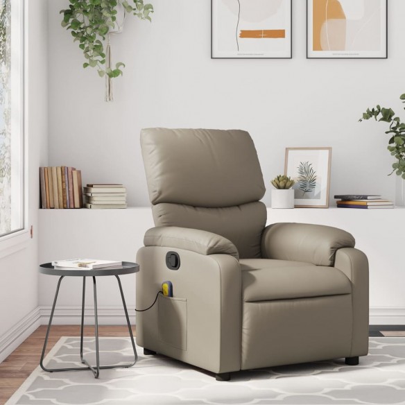 Fauteuil de massage inclinable Cappuccino Similicuir