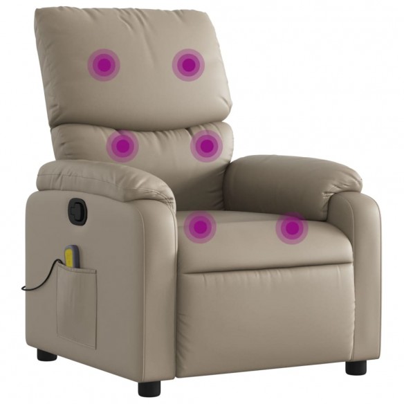 Fauteuil de massage inclinable Cappuccino Similicuir