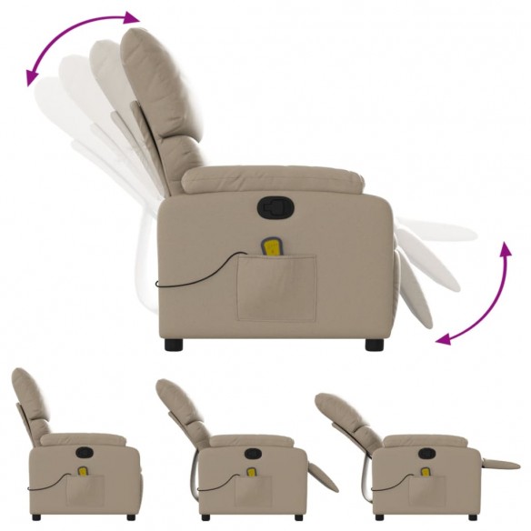 Fauteuil de massage inclinable Cappuccino Similicuir