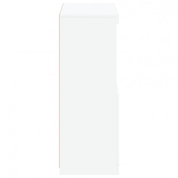 Armoire latérale avec éclairage LED blanc bois d'ingénierie