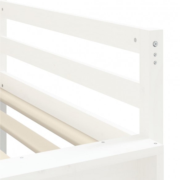 Lit mezzanine enfants avec tour bleu 90x190 cm bois pin massif