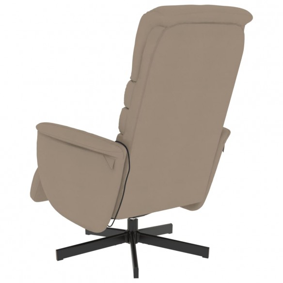 Fauteuil inclinable de massage repose-pieds cappuccino