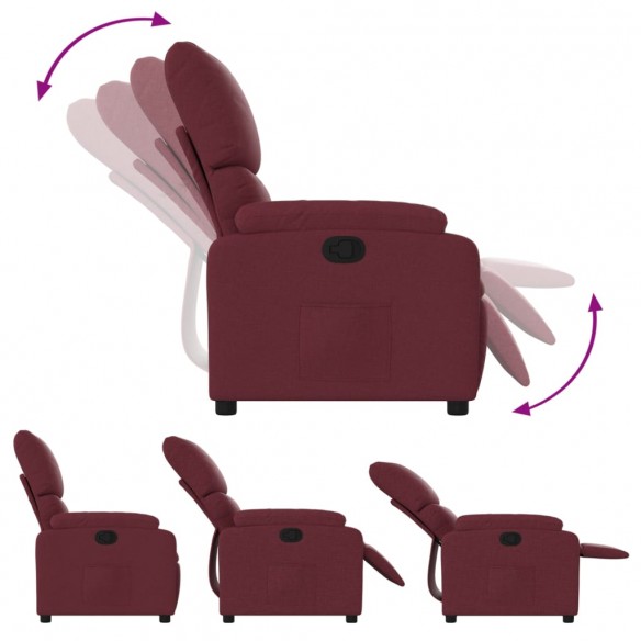 Fauteuil inclinable Rouge bordeaux Tissu