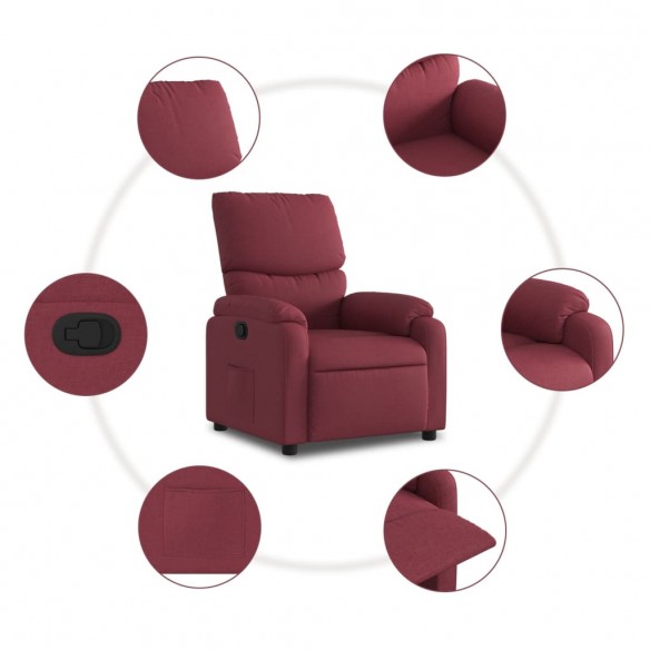 Fauteuil inclinable Rouge bordeaux Tissu