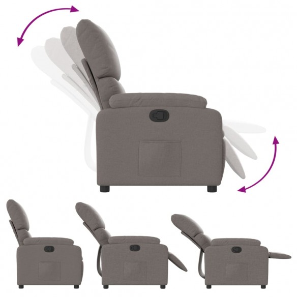 Fauteuil inclinable Taupe Tissu