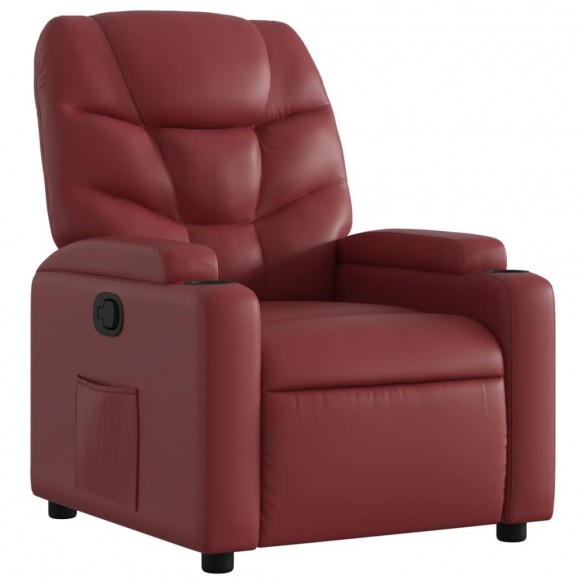 Fauteuil inclinable Rouge bordeaux Similicuir