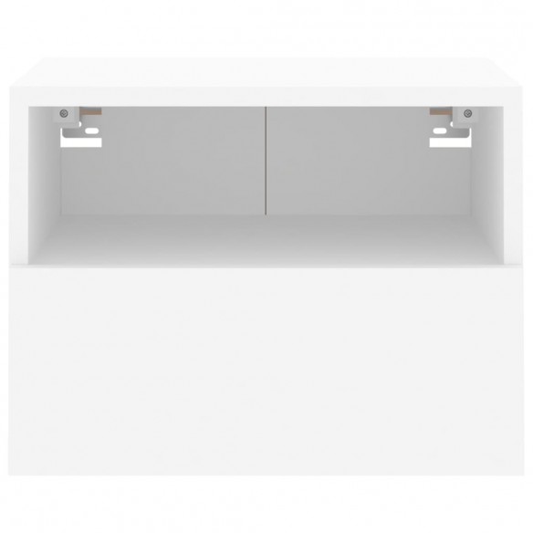 Meubles TV muraux 2 pcs blanc 40x30x30 cm bois d'ingénierie