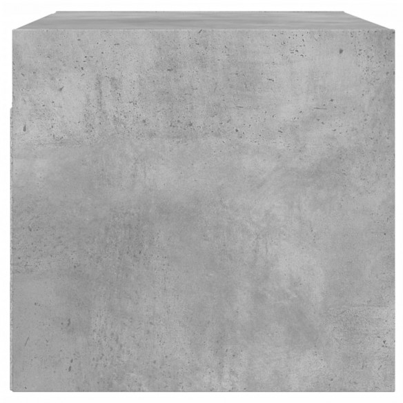 Armoires murales et portes vitrées 2pcs gris béton 68,5x37x35cm