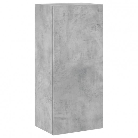 Meuble TV mural gris béton 40,5x30x90 cm bois d'ingénierie