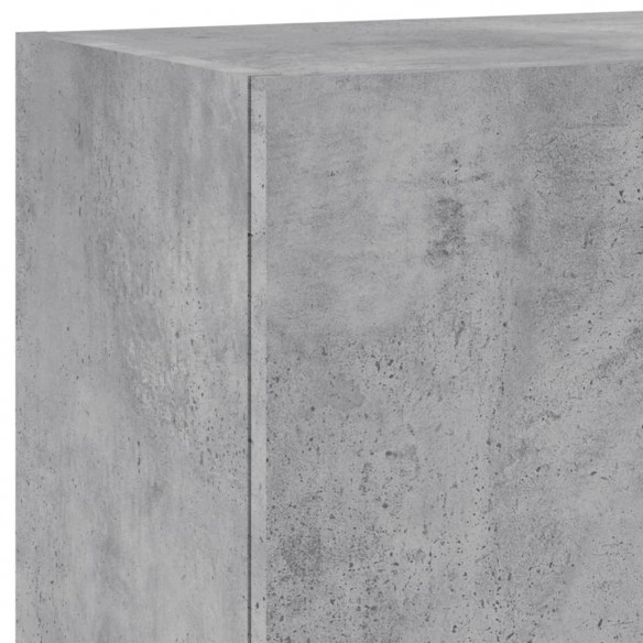 Meuble TV mural gris béton 40,5x30x90 cm bois d'ingénierie