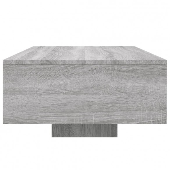 Table basse avec lumières LED sonoma gris 85x55x31 cm