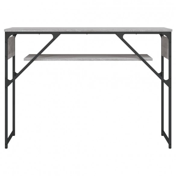 Table console avec étagère sonoma gris 105x30x75 cm