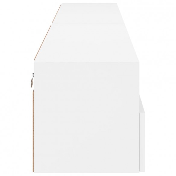 Meubles TV muraux 2 pcs blanc 100x30x30 cm bois d'ingénierie