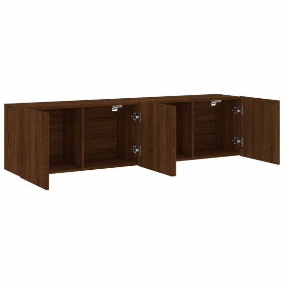 Meubles TV muraux 2 pcs chêne marron 80x30x41 cm