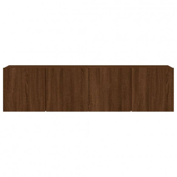 Meubles TV muraux 2 pcs chêne marron 80x30x41 cm