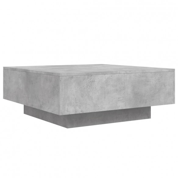 Table basse gris béton 80x80x31 cm bois d'ingénierie