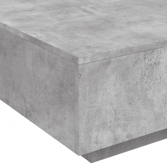 Table basse gris béton 80x80x31 cm bois d'ingénierie