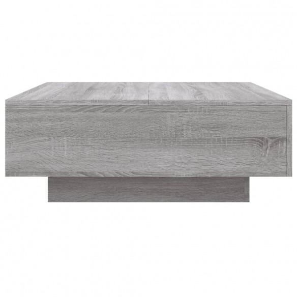 Table basse sonoma gris 80x80x31 cm bois d'ingénierie