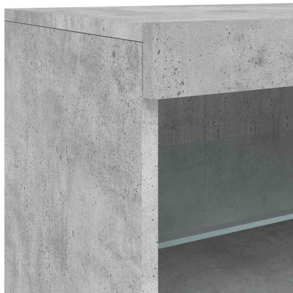 Buffet avec lumières LED gris béton 41x37x67 cm