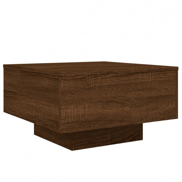 Table basse chêne marron 55x55x31 cm bois d'ingénierie