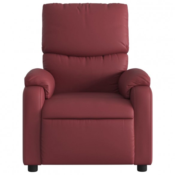 Fauteuil de massage inclinable Rouge bordeaux Similicuir