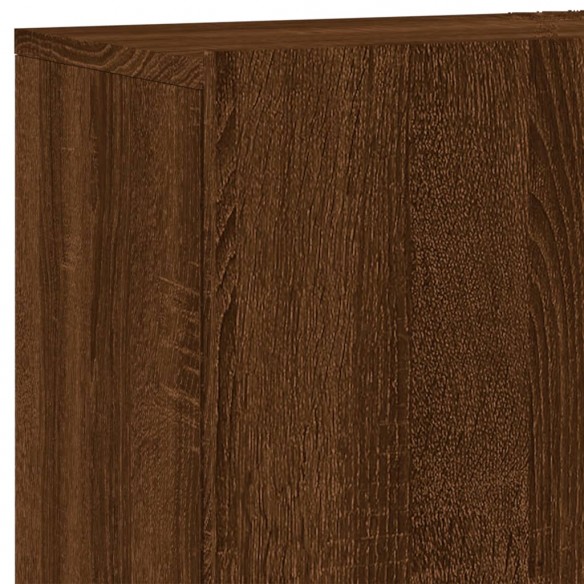 Unités murales TV 5 pcs chêne marron bois d'ingénierie