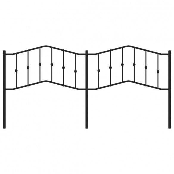 Tête de lit métal noir 193 cm