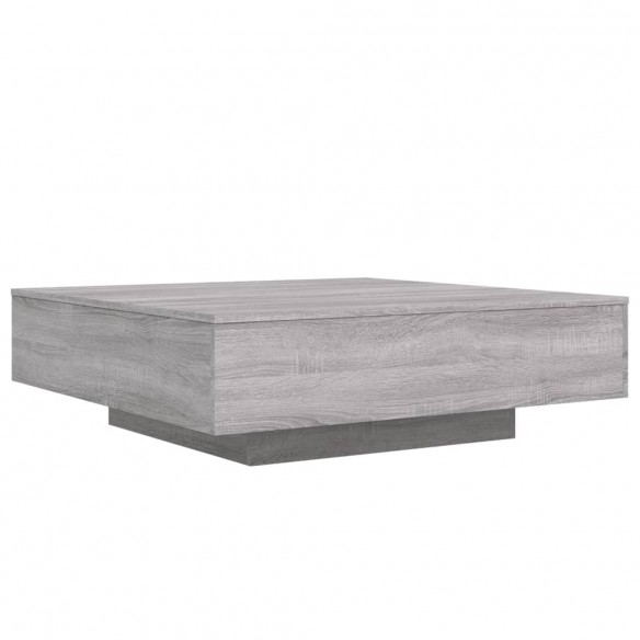 Table basse sonoma gris 100x100x31 cm bois d'ingénierie