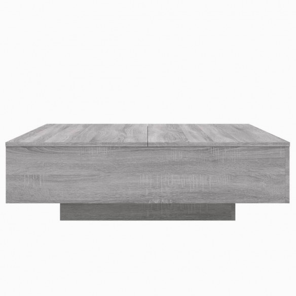 Table basse sonoma gris 100x100x31 cm bois d'ingénierie