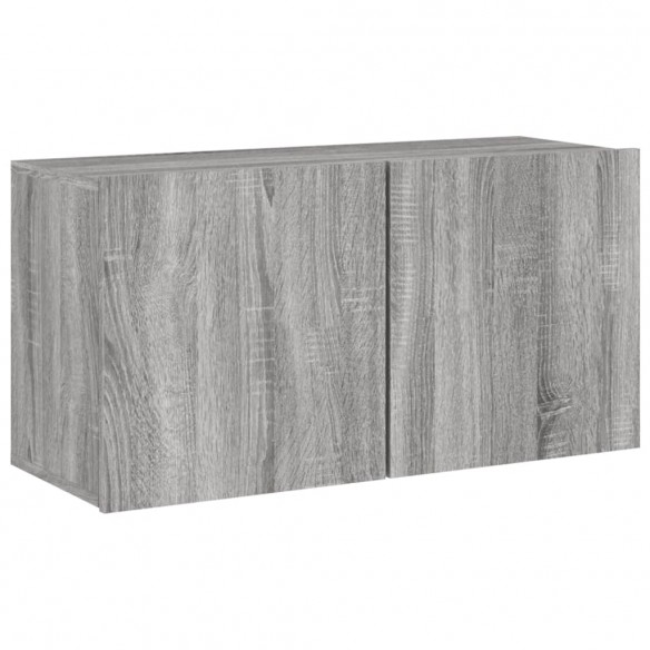 Unités murales TV 5 pcs sonoma gris bois d'ingénierie