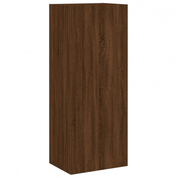 Unités murales TV 4 pcs chêne marron bois d'ingénierie